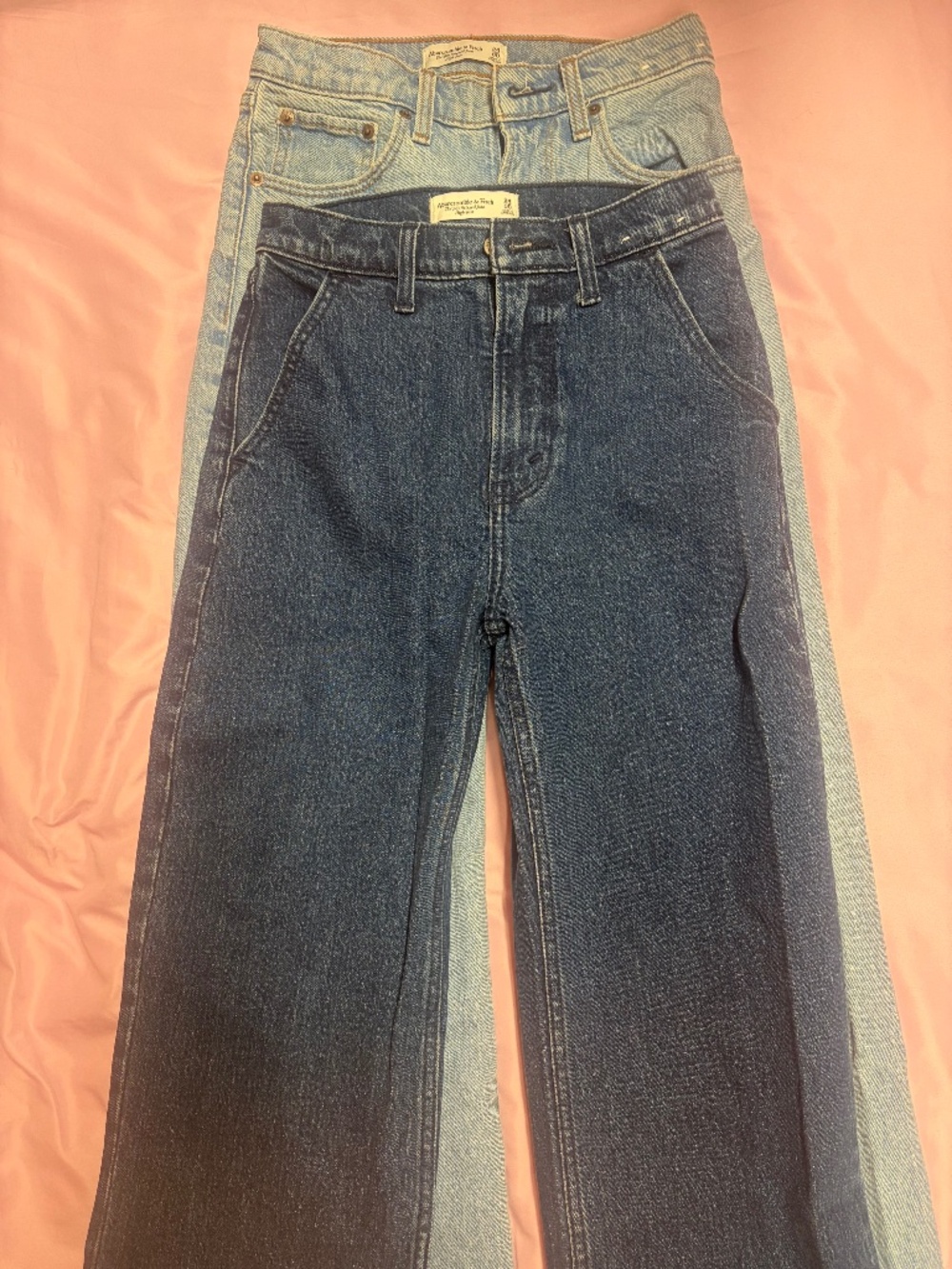 Abercrombie ’90s Relaxed High Rise Jeans 24/00 LONG Bundle of 2